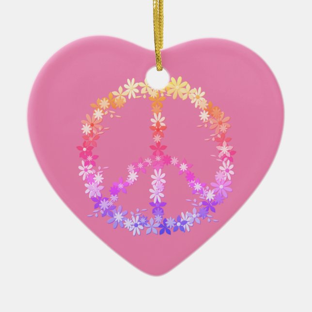 Friedenszeichen Keramik Ornament (Vorne)