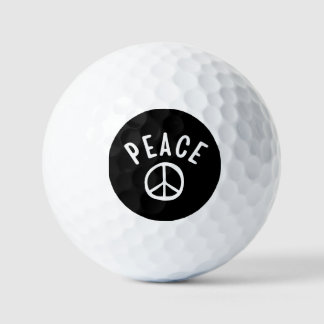 Friedenszeichen Minimal Grafik Golfball