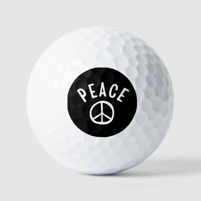 Friedenszeichen Minimal Grafik Golfball (Vorderseite)