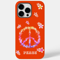 Friedenszeichen mit bunten Blume, Personalisierte
