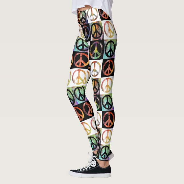 Friedenszeichen-Mosaik Leggings (Links)