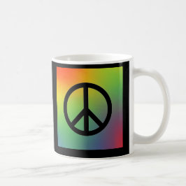 Friedenszeichen-Regenbogen Kaffeetasse