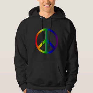 Friedenszeichen-Regenbogen-Shirt Hoodie