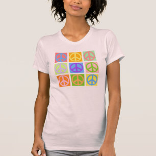 Friedenszeichen-Rosa-T - Shirt - MEHR färbt