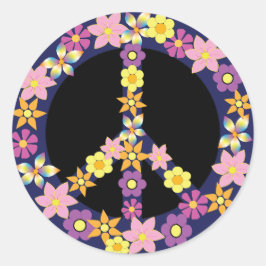 Friedenszeichen Runder Aufkleber
