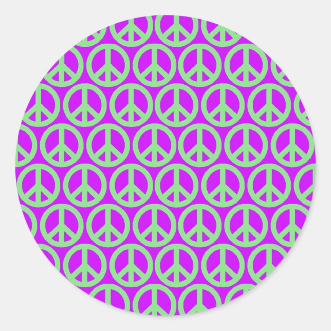 Friedenszeichen Runder Aufkleber (Vorderseite)