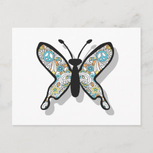 Friedenszeichen-Schmetterling Postkarte