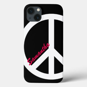 Friedenszeichen Schwarz und Rosa Case-Mate iPhone Hülle