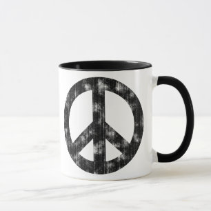 Friedenszeichen-Schwarzes beunruhigt Tasse