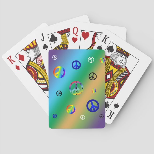 Friedenszeichen Spielkarten (Rückseite)
