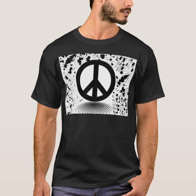 Friedenszeichen-Spritzer T-Shirt (Vorderseite)
