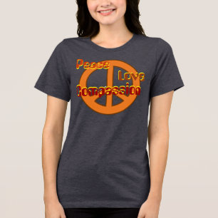 Friedenszeichen und das Mitgefühl der Liebe für Fr Tri-Blend Shirt