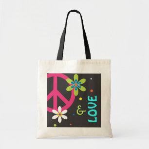 Friedenszeichen und Liebe-Taschen-Tasche Tragetasche