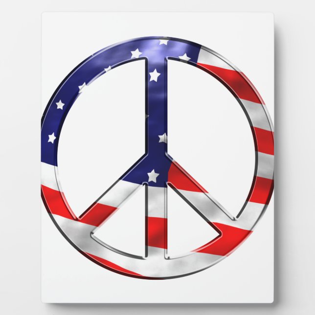 Friedenszeichen von Amerika Fotoplatte (Vorderseite)