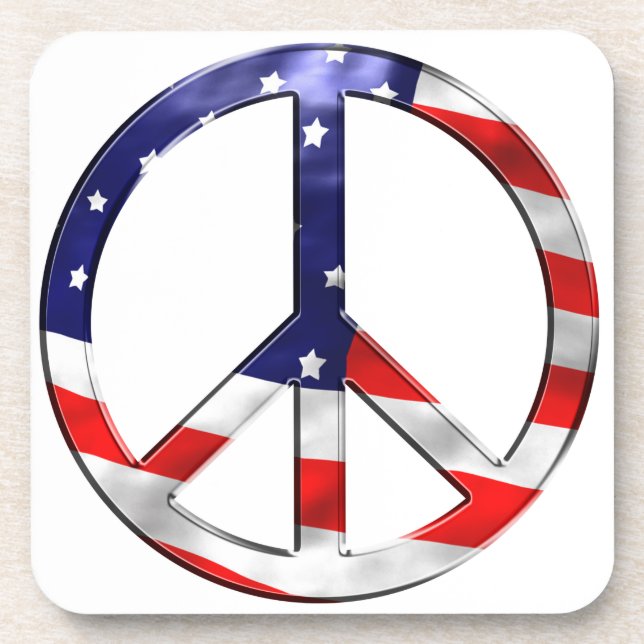 Friedenszeichen von Amerika Untersetzer (Vorderseite)