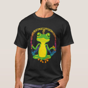 Friedenszeichen Yoga Frösche Cool Peace Frosch Tie T-Shirt