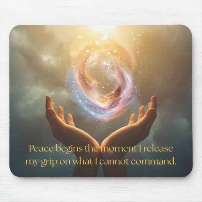 Friedenszitat-Mauspad Mousepad (Vorne)