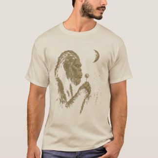 Friedfertiges Bigfoot-Bläst-Löwenzahn-T-Shirt T-Shirt