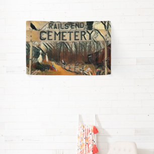 Friedhof 2.5' x 4' Innenbanner für den Schienenve Banner