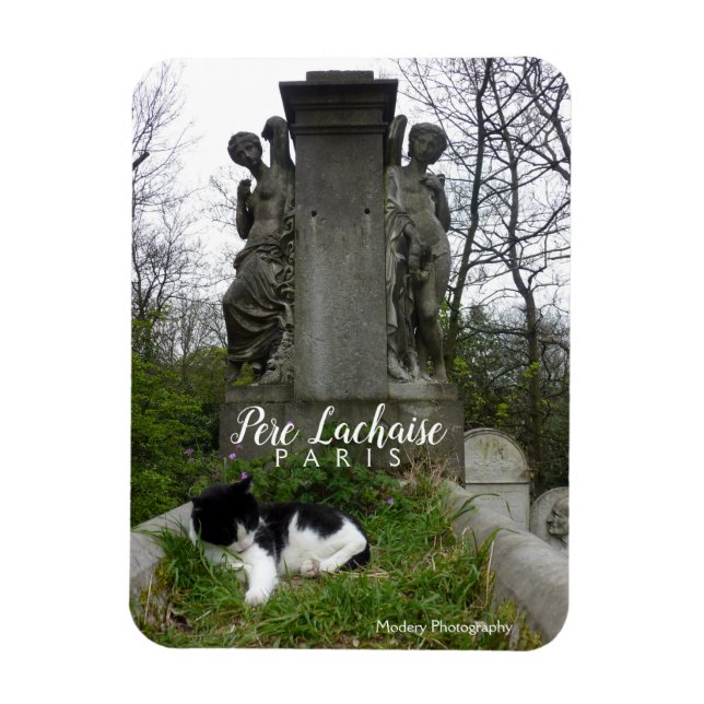 Friedhof Cat (Pere Lachaise) Magnet (Vertikal)