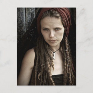 Friedhof Girl Postkarte