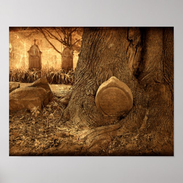 Friedhof Gothic Grabsteins Western Texture Poster (Vorne)