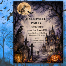 Friedhof Halloween-Party bei Mondlicht