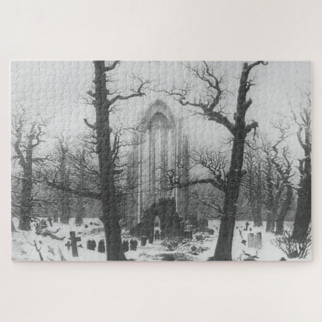 Friedhof im Schnee von Caspar David F. (Horizontal)