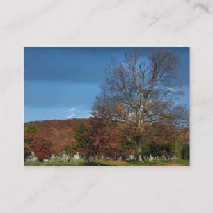 Friedhof in Herbst ATC Visitenkarte