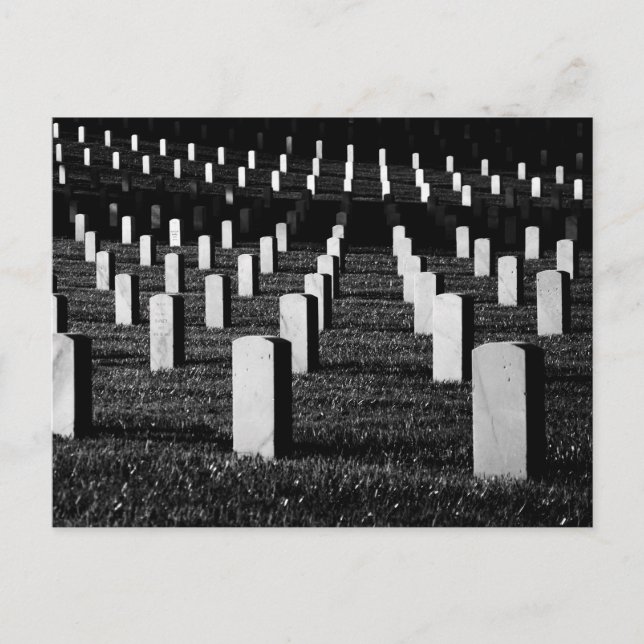 Friedhof Kopfsteine Postkarte (Vorderseite)