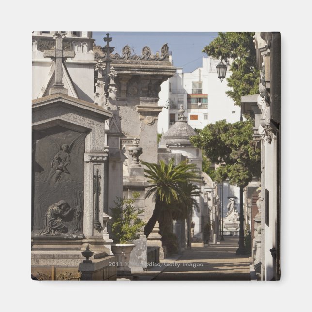 Friedhof La Recoleta in Buenos Aires Magnet (Vorne)