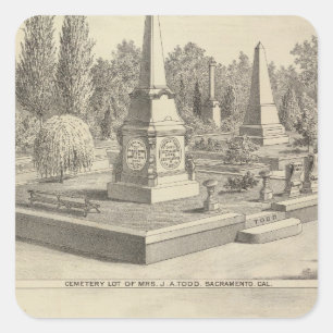 Friedhof Los Sacto, res Woodland Quadratischer Aufkleber