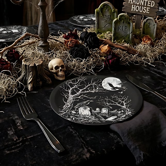 Friedhof Nevermore Pappteller (Von Creator hochgeladen)