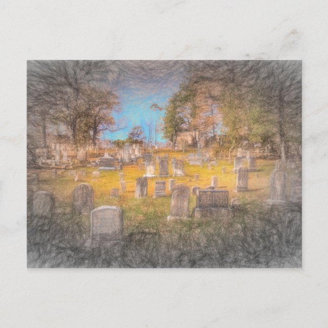 Friedhof Postkarte (Vorderseite)