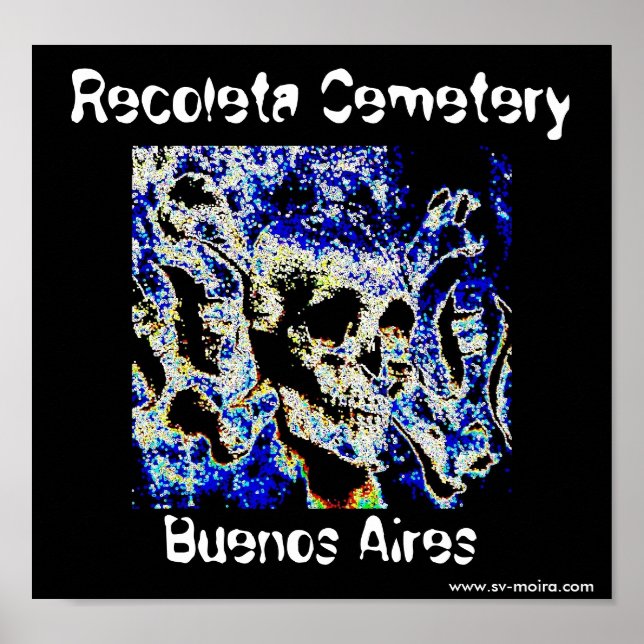 Friedhof Recoleta, Buenos Aires (Solarisiert) Poster (Vorne)