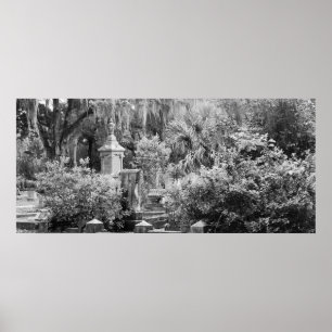 Friedhof, Savannah Ga, MD Fotografie Poster