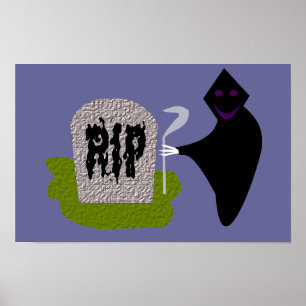 Friedhof-Todes-Halloween-Plakat Poster