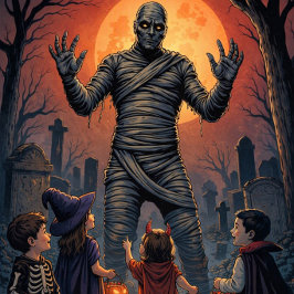 Friedhof Trick-or-Treat-Mumie Poster