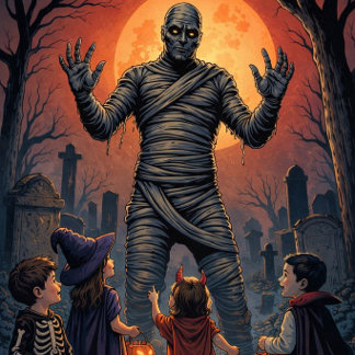 Friedhof Trick-or-Treat-Mumie Poster