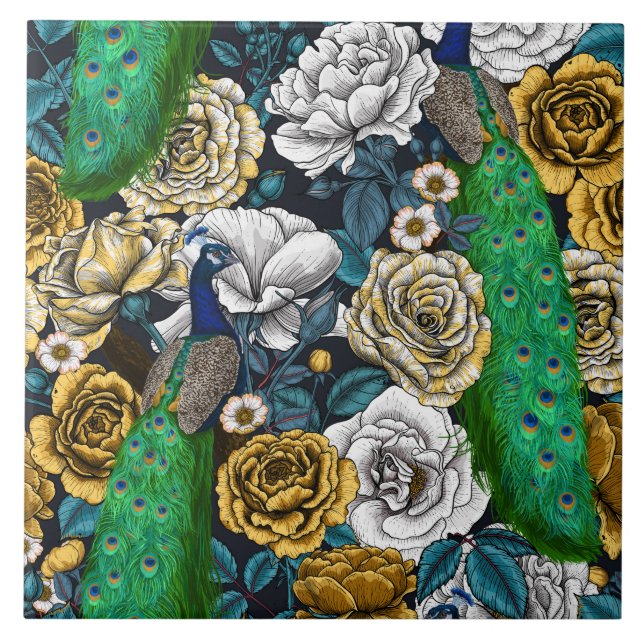 Friedhöfe im Rose-Garten 3 Fliese (Vorderseite)