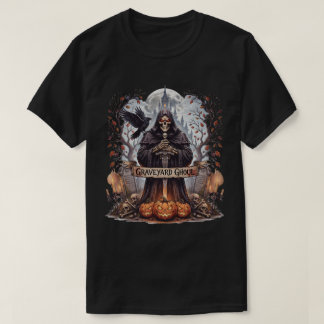 Friedhofs-Ghoul-Gothic-Halloween-Shirt, Grimmiger T-Shirt