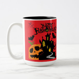 Friedhofsgeflüster in hellrot zweifarbige tasse
