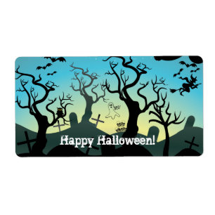 Friedhofstern, schwarz, aqua, gelb, Halloween-Brau