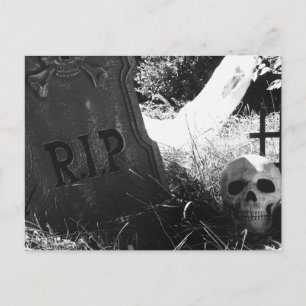 Friedhofszene Postkarte