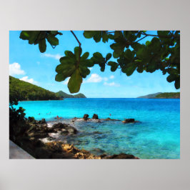 Friedlich Beach St. Thomas Poster