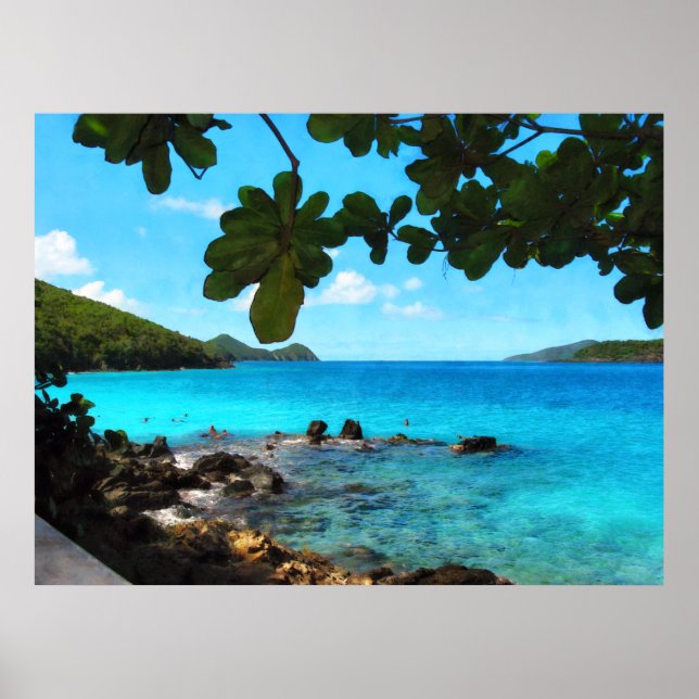 Friedlich Beach St. Thomas Poster (Vorne)