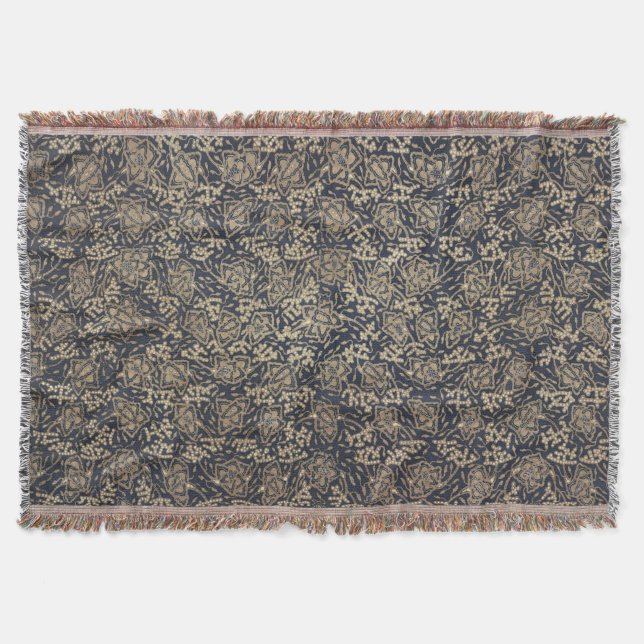 Friedlich Blau & Cream Batik Krustendecke Decke (Vorderseite)