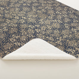 Friedlich Blue & Cream Batik Sherpa Blanket Sherpadecke