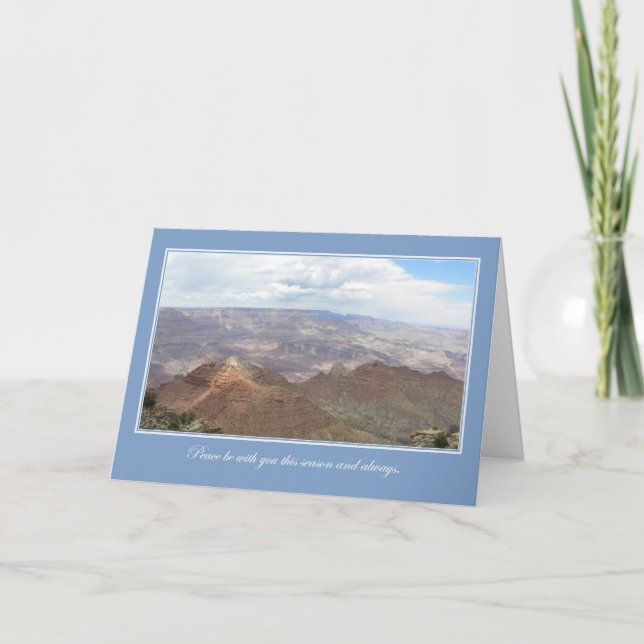 Friedlich Canyon Feiertagskarte (Vorderseite)