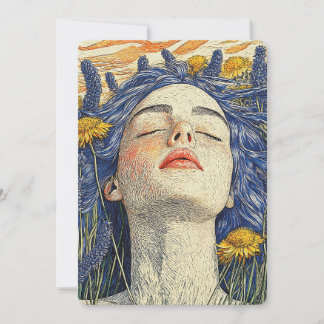 Friedlich Dream Blue Hair Lavender Einladung